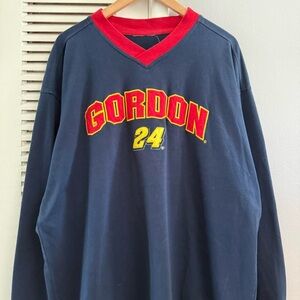 Vintage Jeff Gordon 24 NASCAR Chase Authentics Embroidered Long Sleeve Shirt